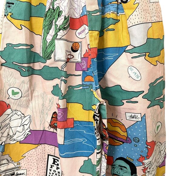 JAPANESE BRAND Cartoon Graphic Wide Leg Pant ONE SIZE - Picture 3 of 5